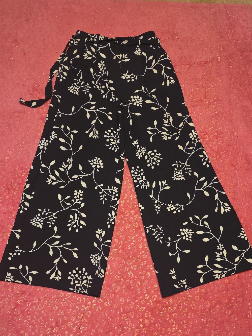 bobeau Black Wide-Leg Pants